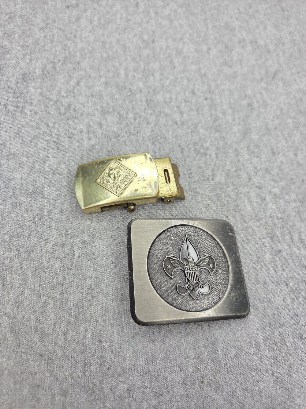 Vintage 1970s 1980s Lot of 2 Boy Scouts of America Belt Buckles Cub Scout